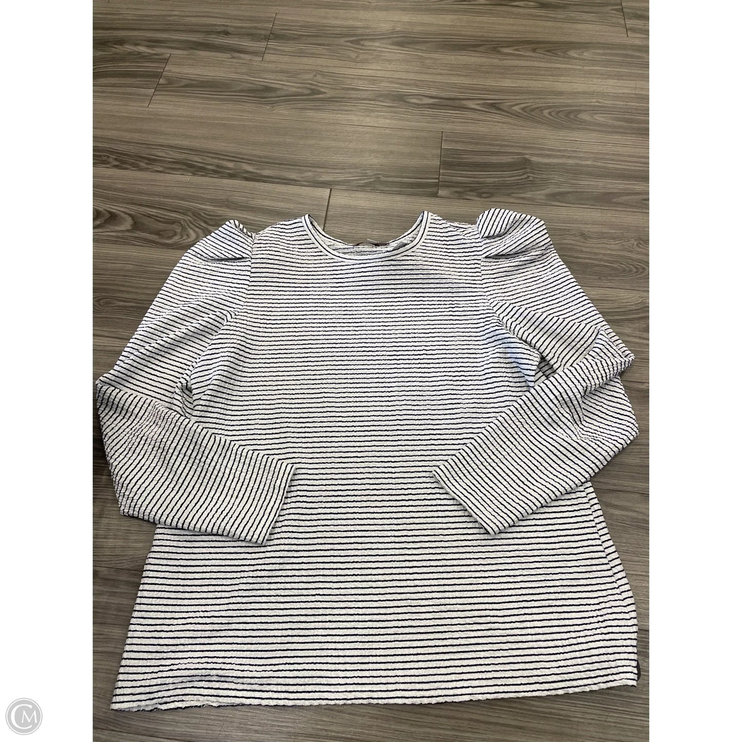 Top Long Sleeve By Loft In Striped Pattern, Size: 2x