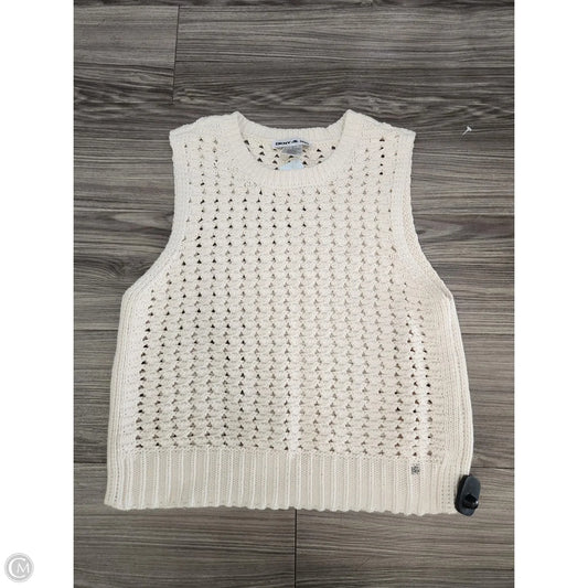 Vest Sweater By Dkny In Cream, Size: L