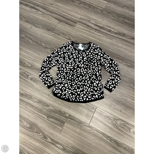 Sweater By Chicos In Animal Print, Size: L