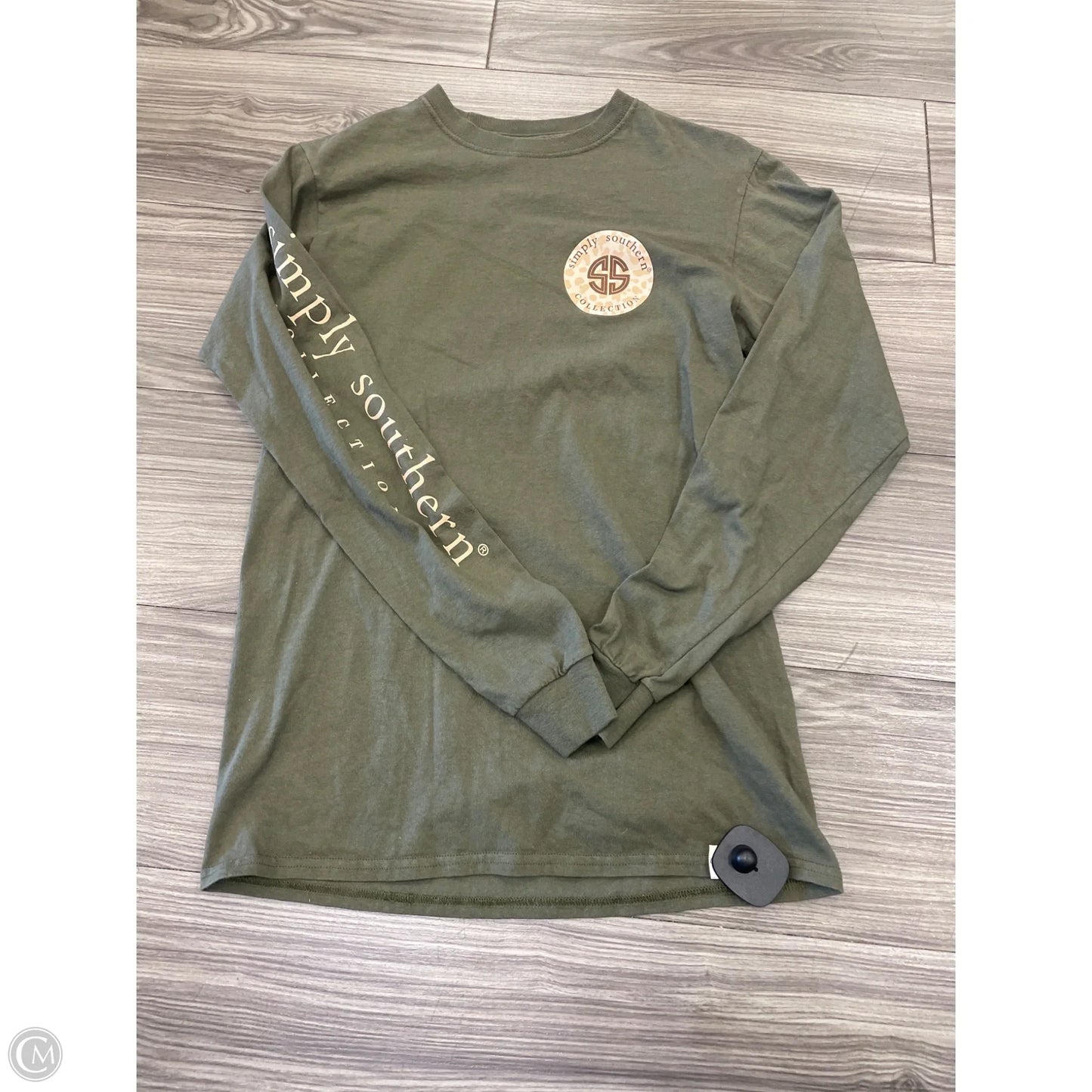 Top Long Sleeve By Simply Southern In Green, Size: S