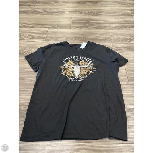 Top Short Sleeve By Clothes Mentor In Black, Size: Xl