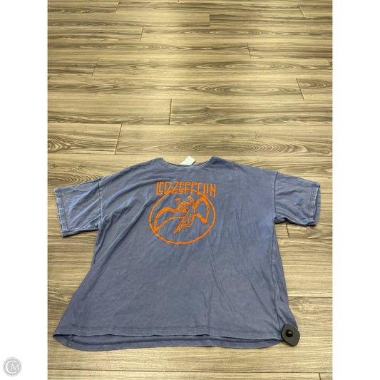 Top Short Sleeve By American Eagle In Blue, Size: Xl