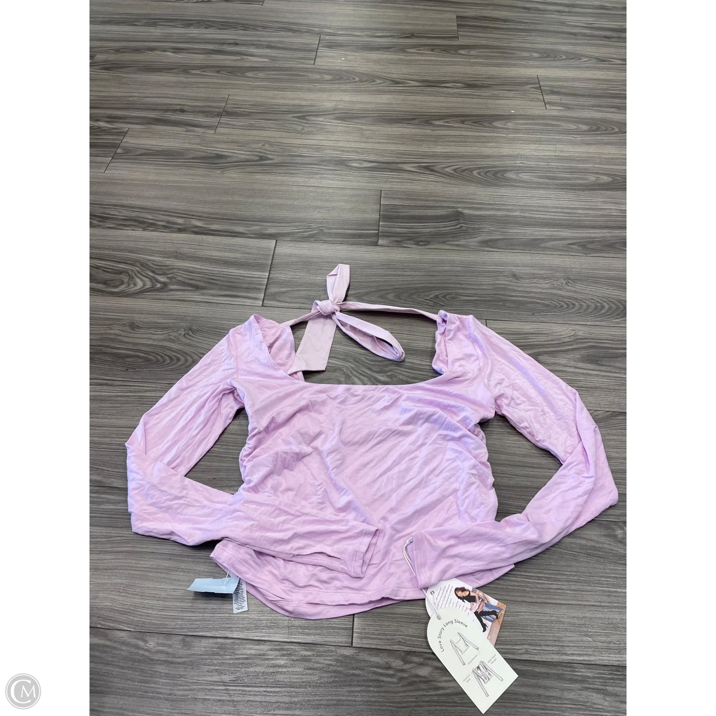 Athletic Top Long Sleeve Collar By Clothes Mentor In Pink, Size: L