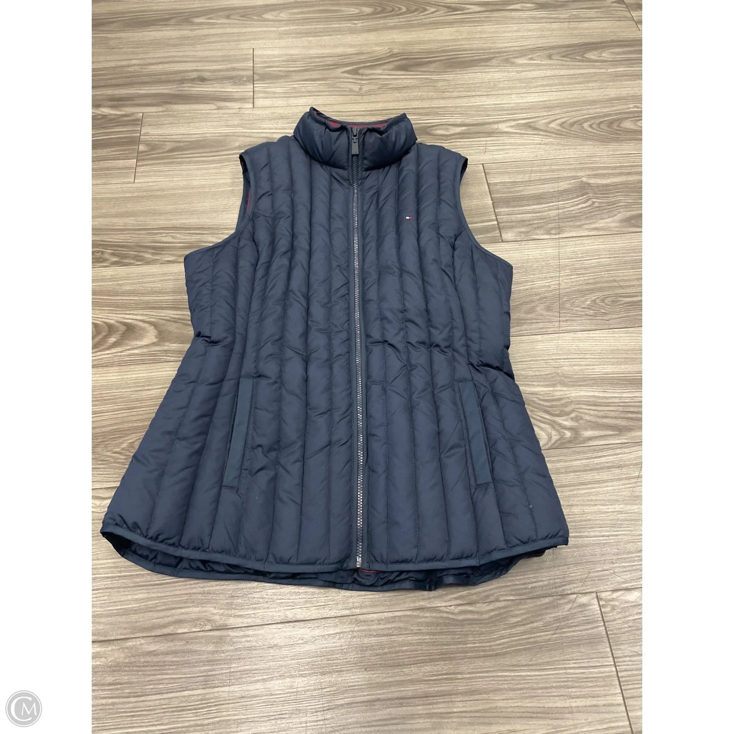 Vest Puffer & Quilted By Tommy Hilfiger In Blue, Size: Xl