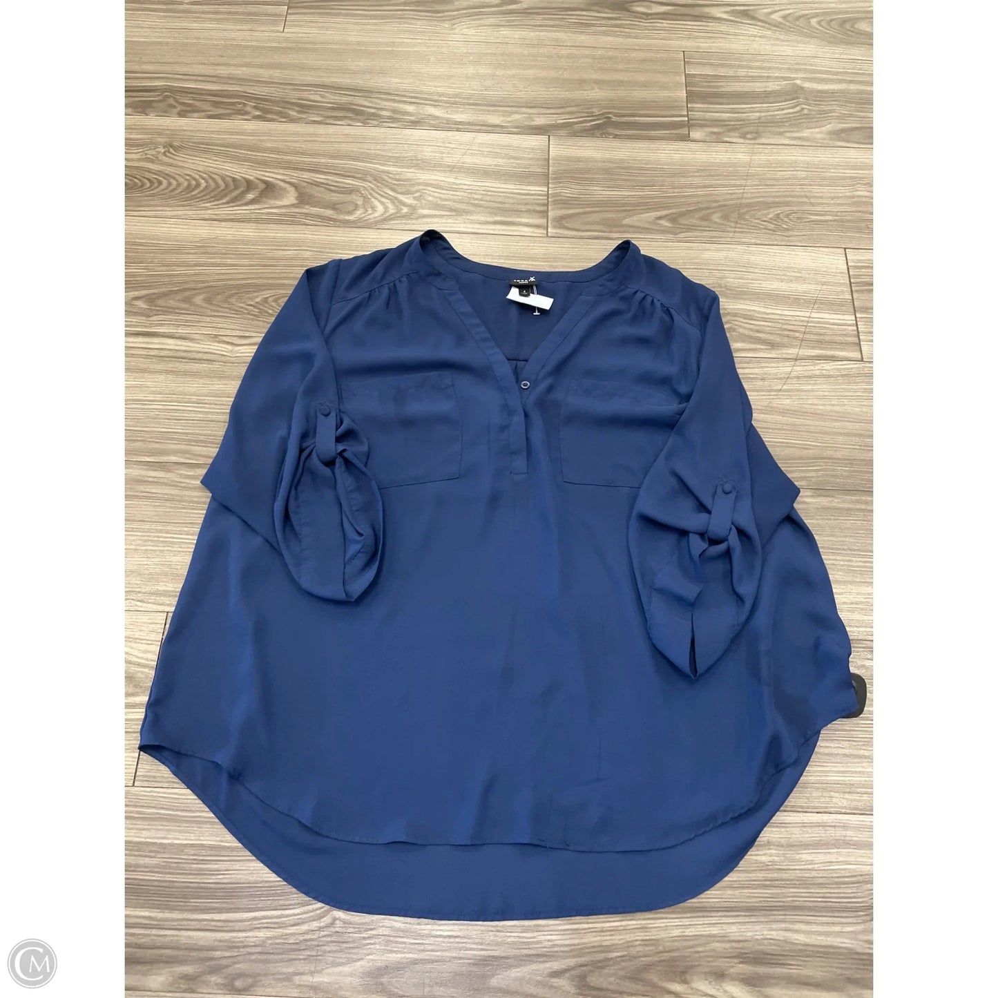 Top Long Sleeve By Torrid In Blue, Size: 3x