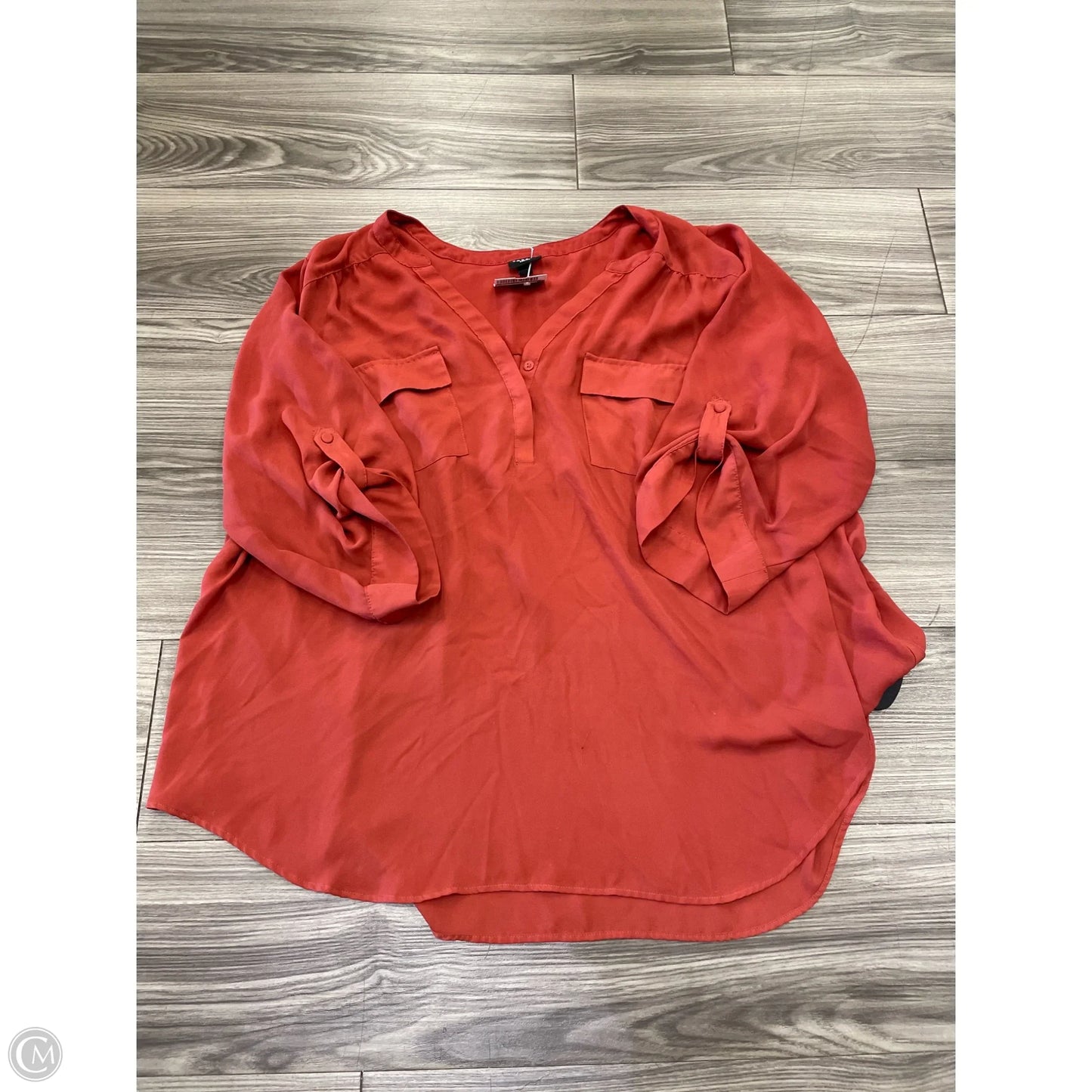 Top Long Sleeve By Torrid In Orange, Size: 3x