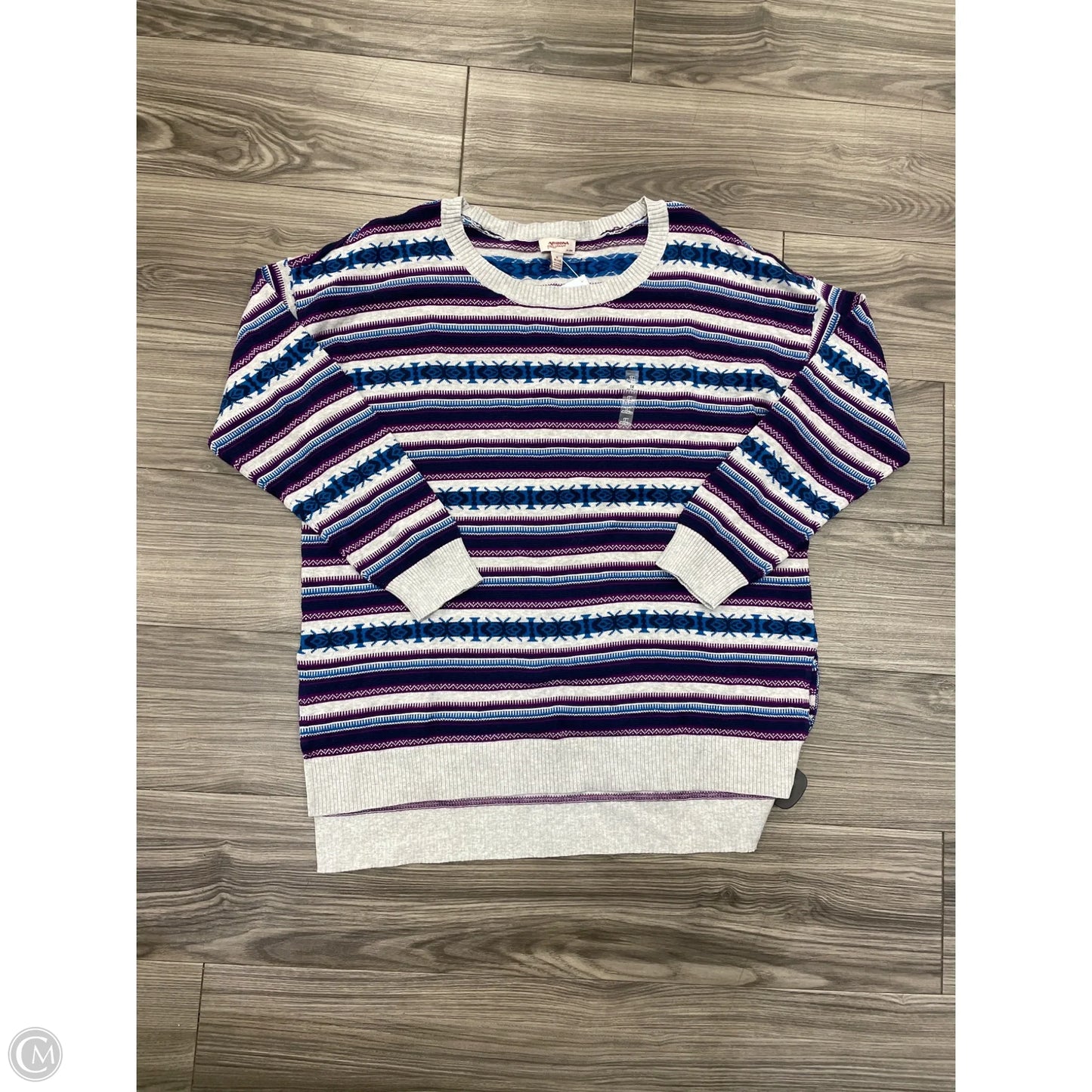 Sweater By Arizona In Blue & Purple, Size: 1x