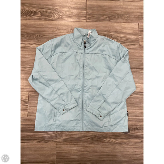 Jacket Windbreaker By Clothes Mentor In Blue, Size: 2x