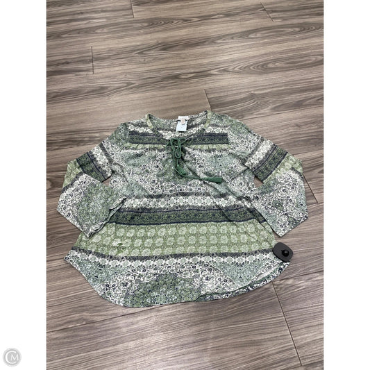 Top Long Sleeve By Lucky Brand In Green, Size: M