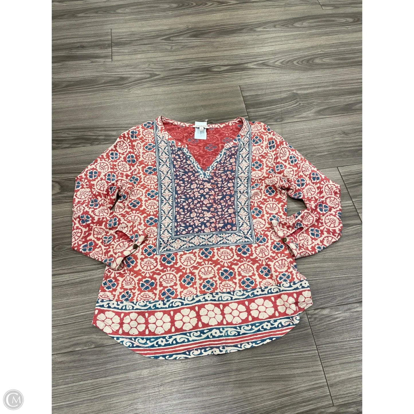 Top Long Sleeve By Lucky Brand In Red, Size: M