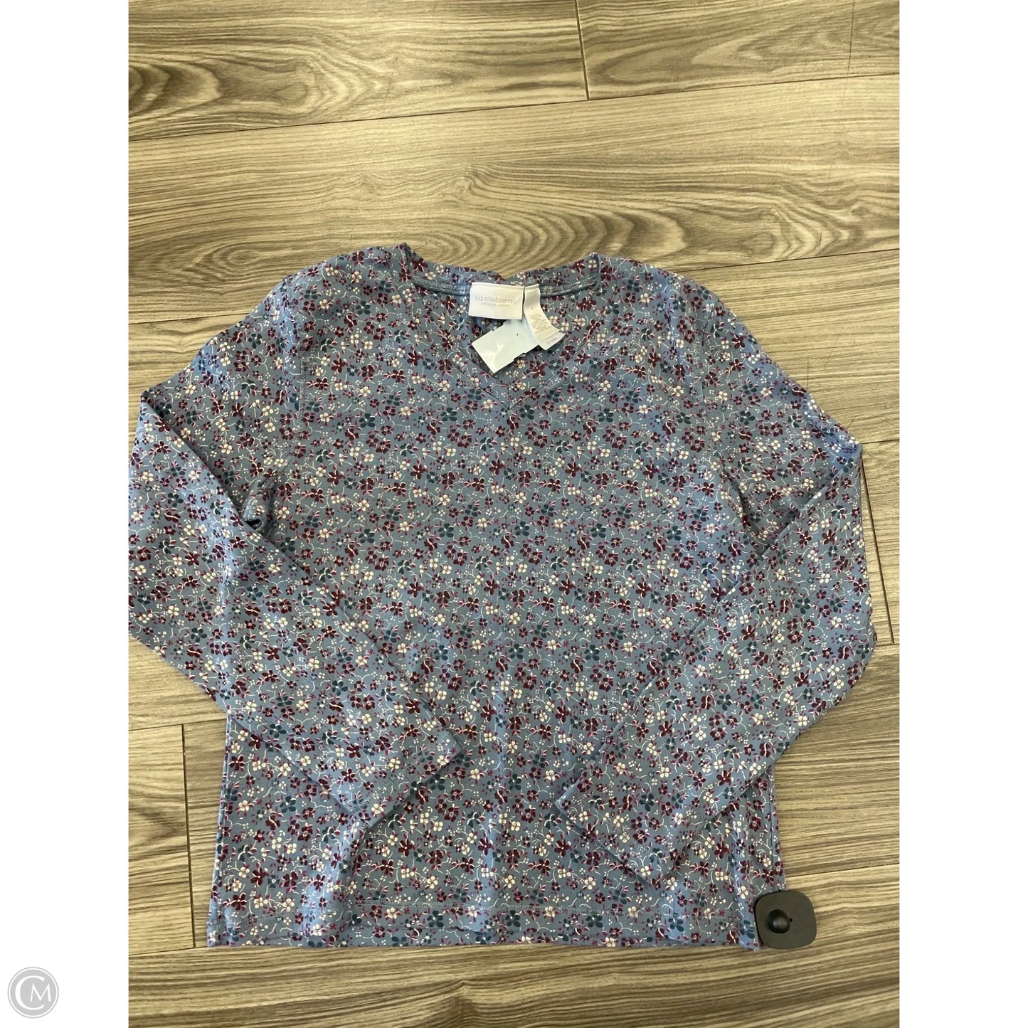 Top Long Sleeve By Liz Claiborne In Floral Print, Size: M