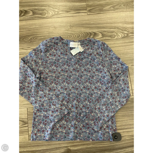 Top Long Sleeve By Liz Claiborne In Floral Print, Size: M