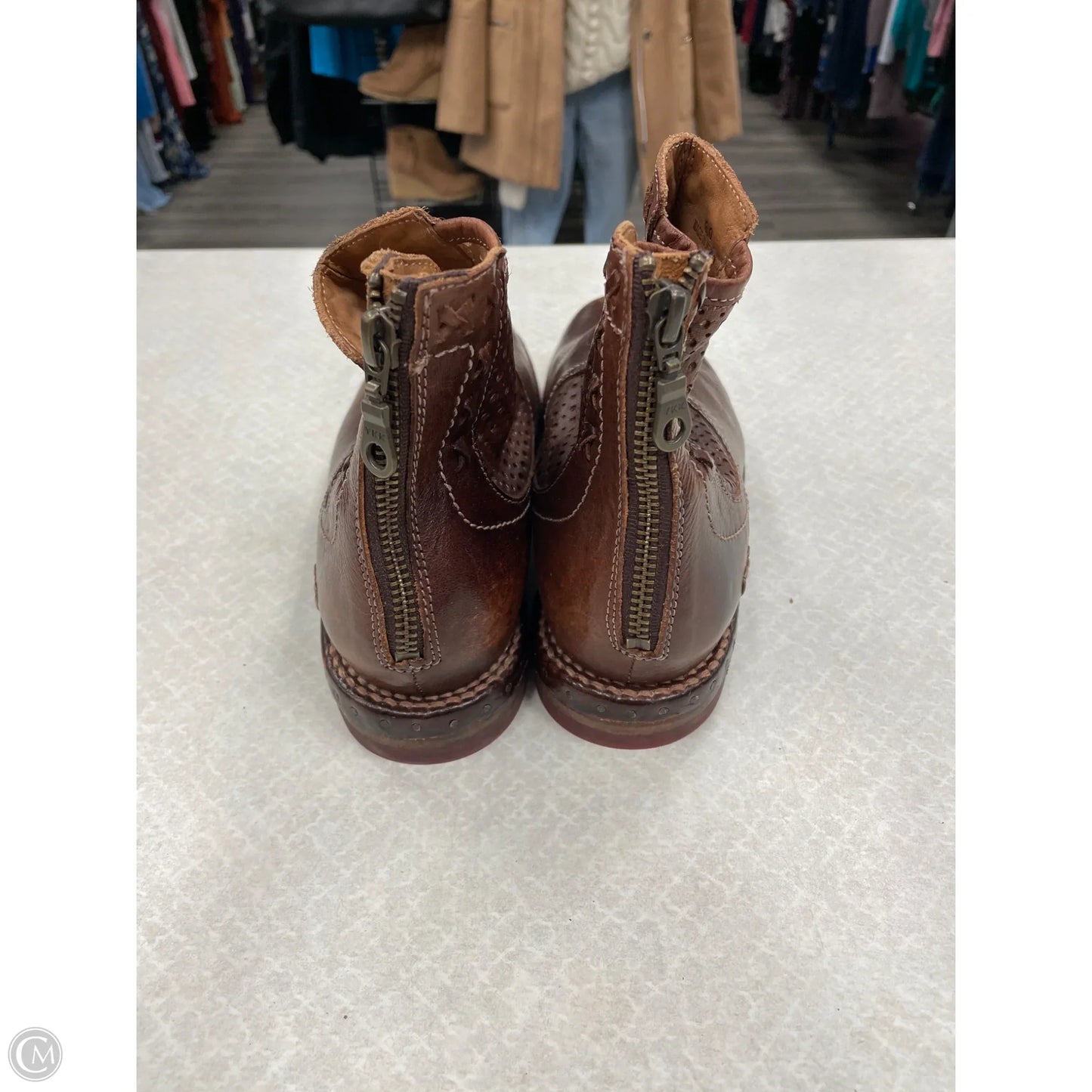 Boots Ankle Heels By Bed Stu In Brown, Size: 8