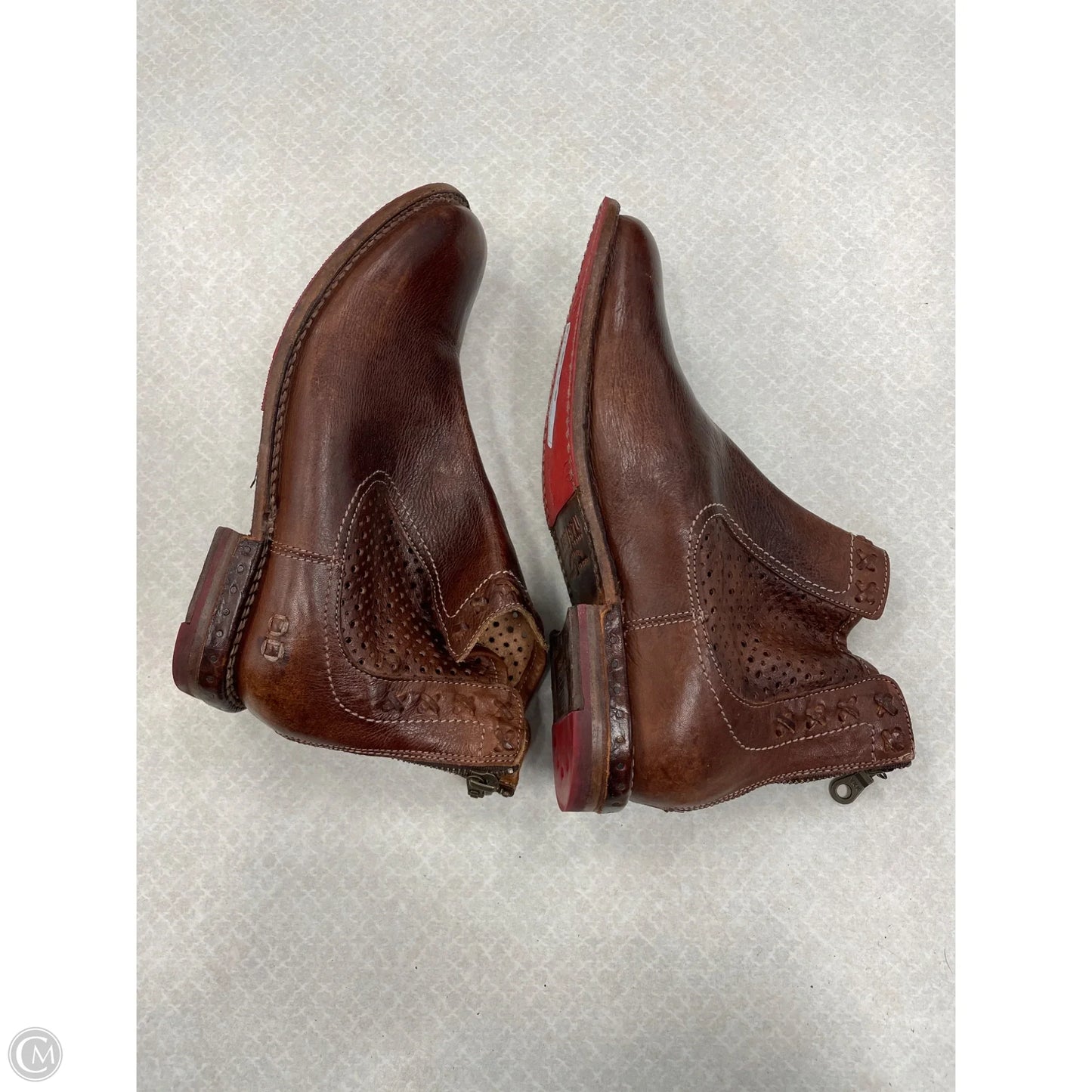 Boots Ankle Heels By Bed Stu In Brown, Size: 8