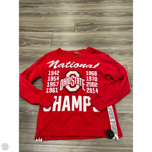 Top Long Sleeve By Pink In Red, Size: S