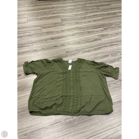 Top Long Sleeve By Maurices In Green, Size: 3x