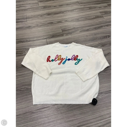 Sweater By Clothes Mentor In White, Size: S