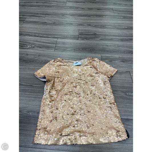 Top Short Sleeve By J. Crew In Gold & Green, Size: Xs