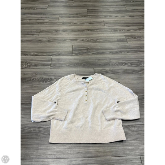 Top Long Sleeve By Banana Republic In Cream, Size: M