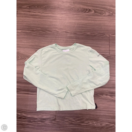 Athletic Top Long Sleeve Collar By Columbia In Green, Size: Xs