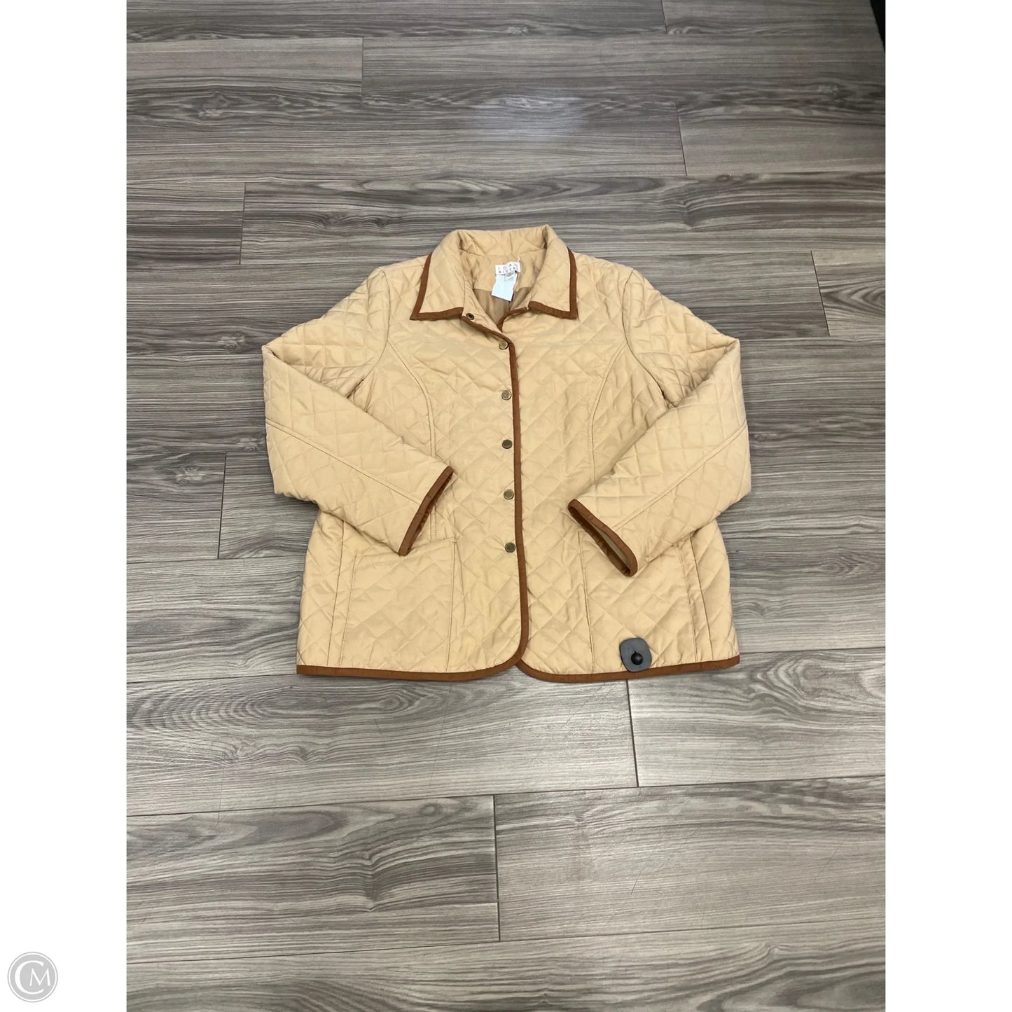 Jacket Puffer & Quilted By Joan Rivers In Brown, Size: Xl