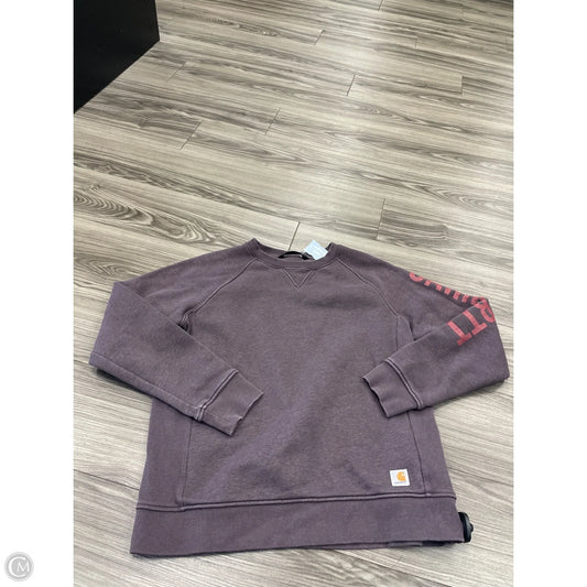 Sweatshirt Crewneck By Carhartt In Purple, Size: L