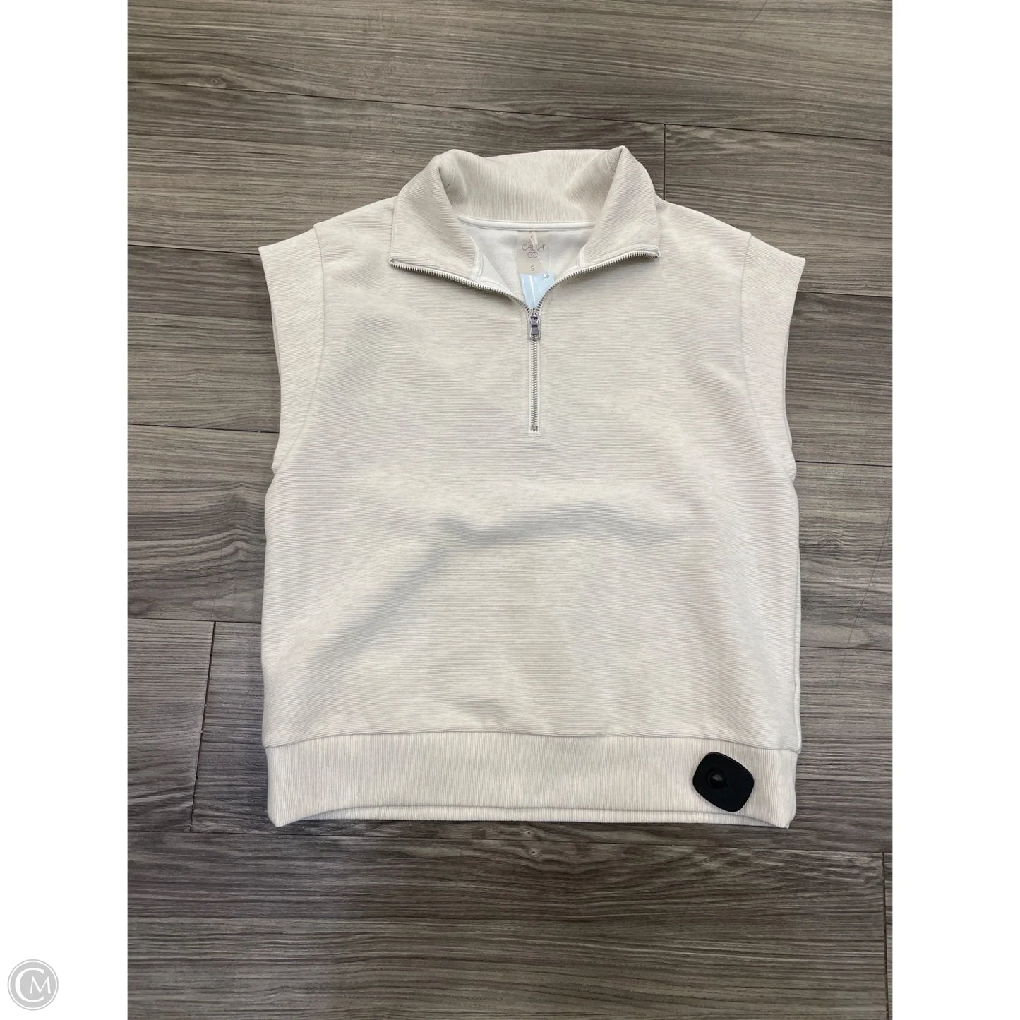 Athletic Top Short Sleeve By Calia In Cream, Size: S