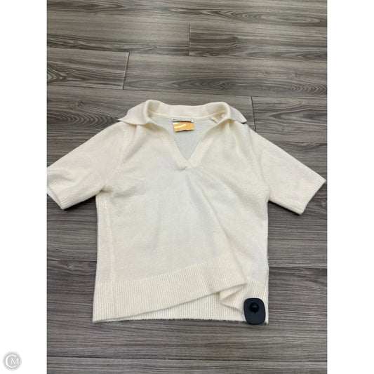 Sweater Short Sleeve By Abercrombie And Fitch In Cream, Size: S