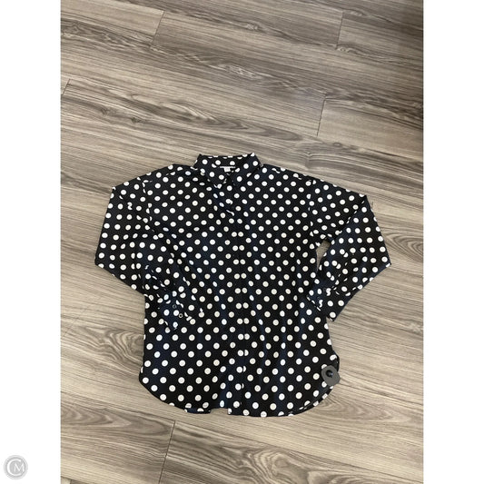 Top Long Sleeve Designer By Karl Lagerfeld In Polkadot Pattern, Size: S