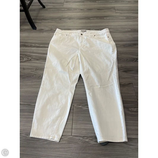 Jeans Straight By Falls Creek In Cream, Size: 24