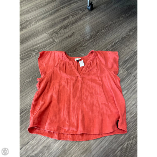 Top Short Sleeve By Universal Thread In Orange, Size: 2x