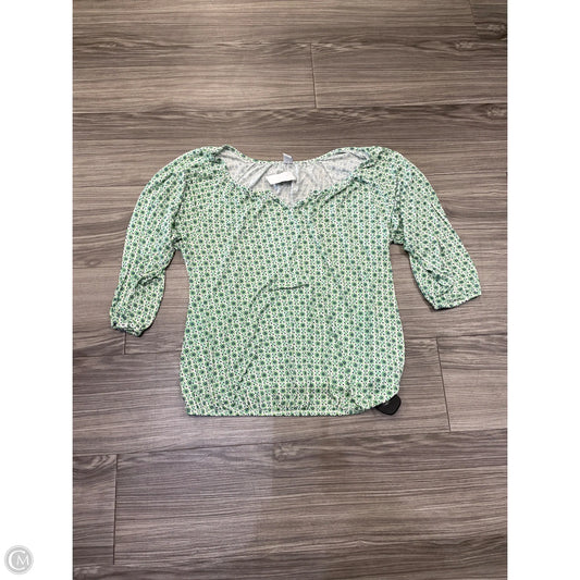 Top 3/4 Sleeve By Old Navy In Green, Size: M