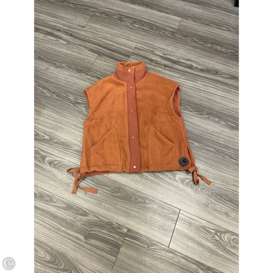 Vest Fleece By Clothes Mentor In Orange, Size: L