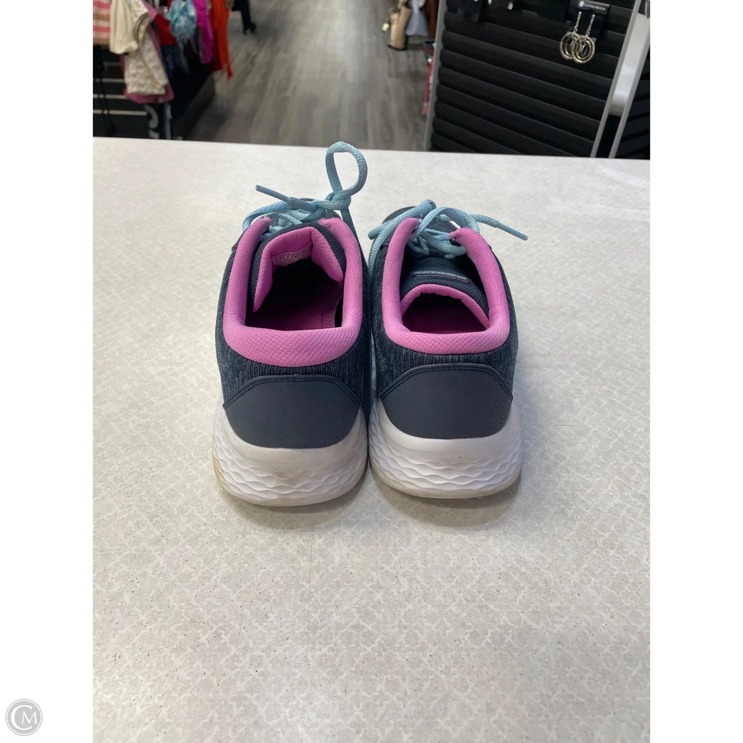 Shoes Athletic By Skechers In Blue & Pink, Size: 10
