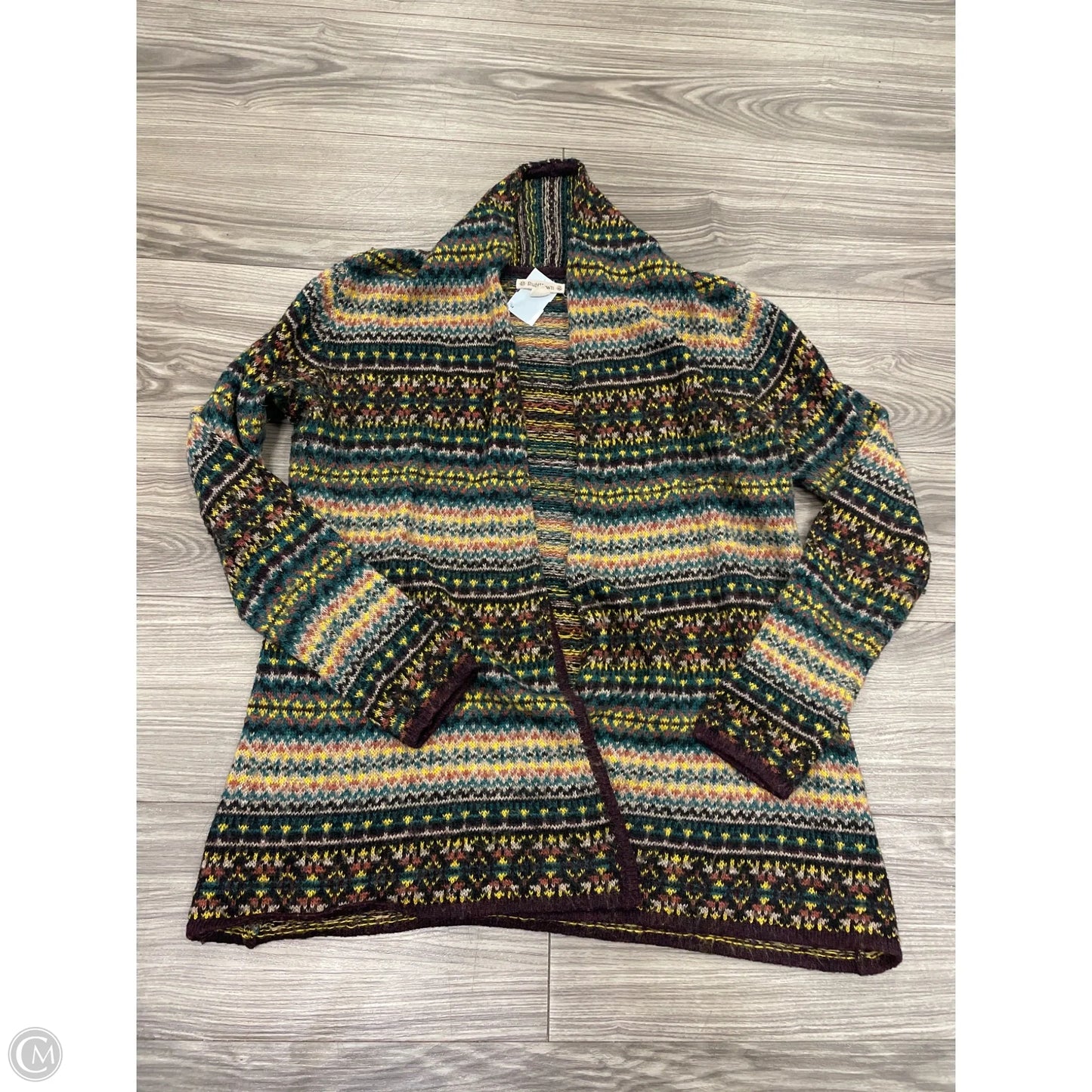 Cardigan By Ruff Hewn In Striped Pattern, Size: M