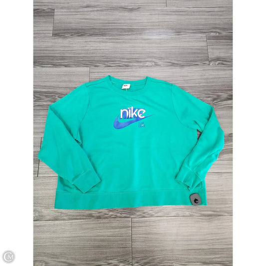 Athletic Sweatshirt Crewneck By Nike In Green, Size: Xl