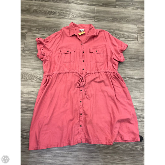 Dress Casual Midi By Croft And Barrow In Red, Size: 4x