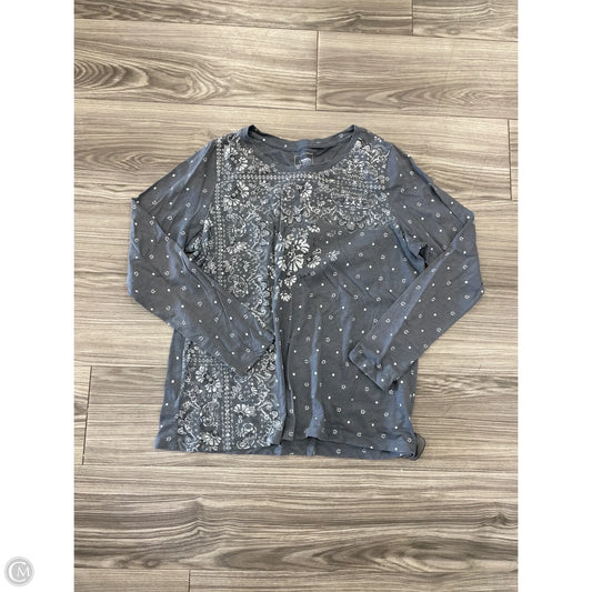 Top Long Sleeve By Sonoma In Grey, Size: Xl