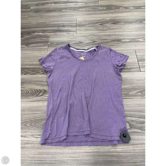 Top Short Sleeve Basic By Sonoma In Purple, Size: L