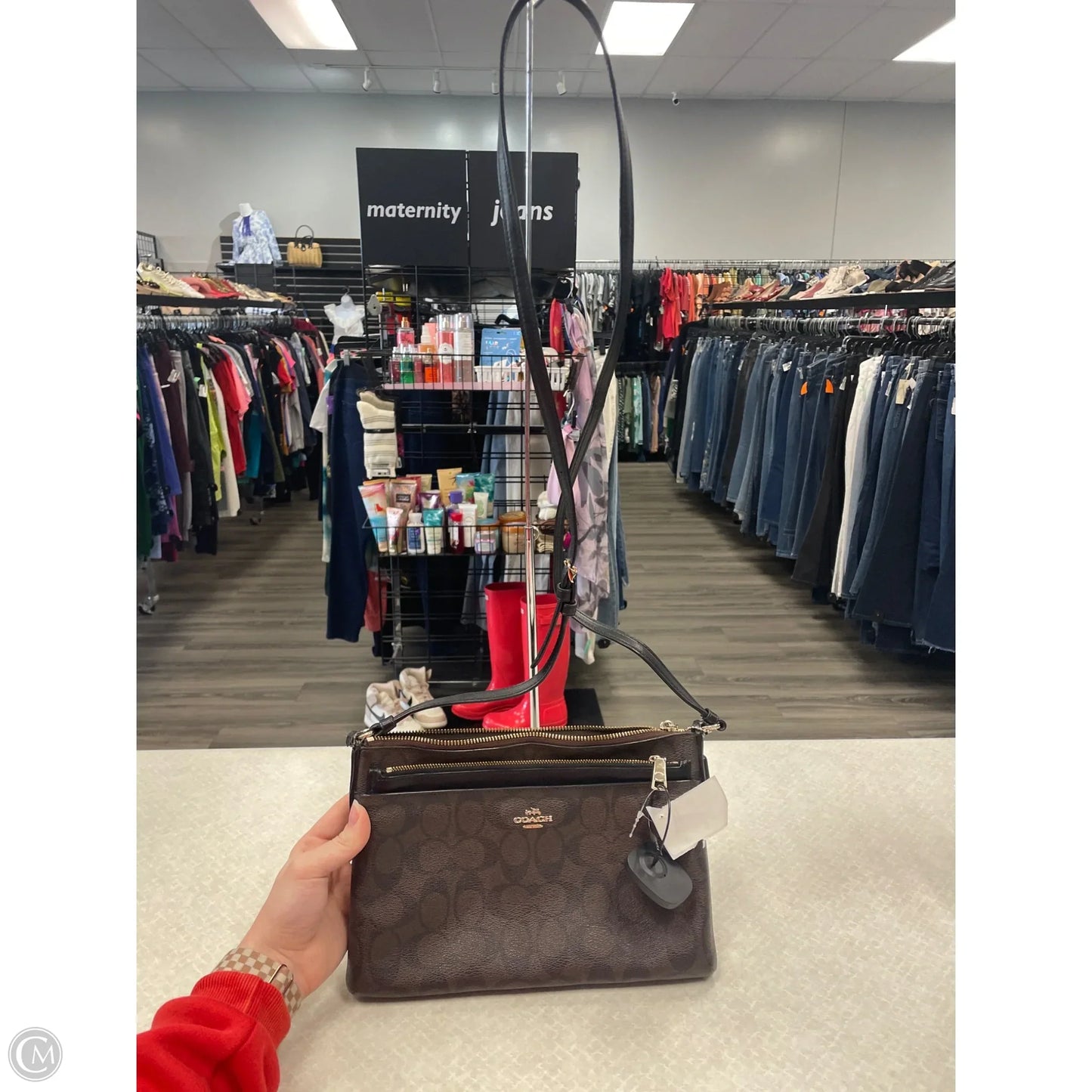 Crossbody Leather By Coach, Size: Medium