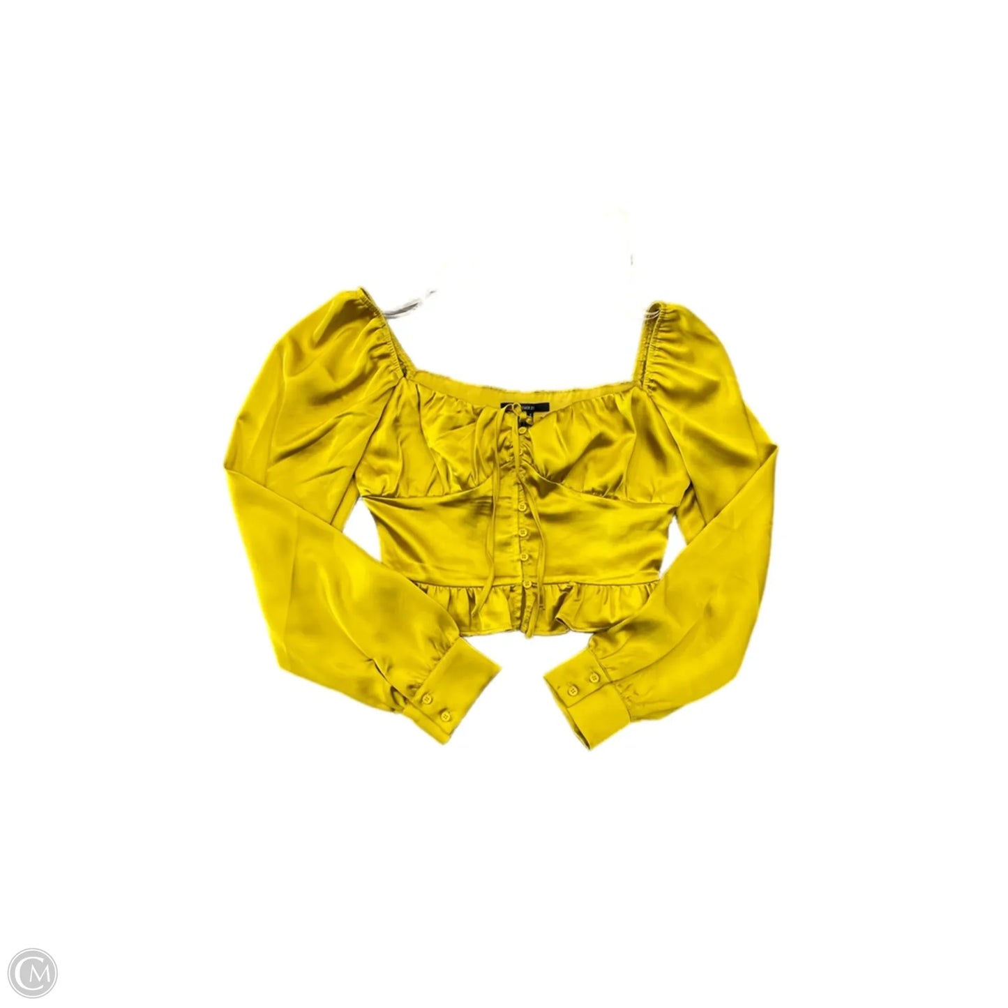 Top Long Sleeve Basic By Forever 21 In Yellow, Size: S