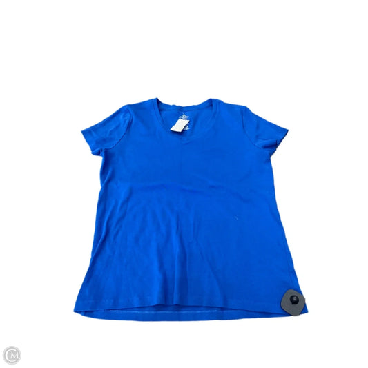 Top Short Sleeve Basic By St Johns Bay In Blue, Size: M
