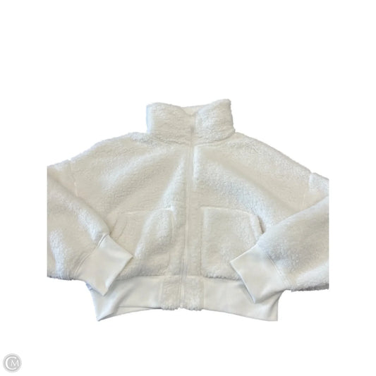 Jacket Faux Fur & Sherpa By So In White, Size: L