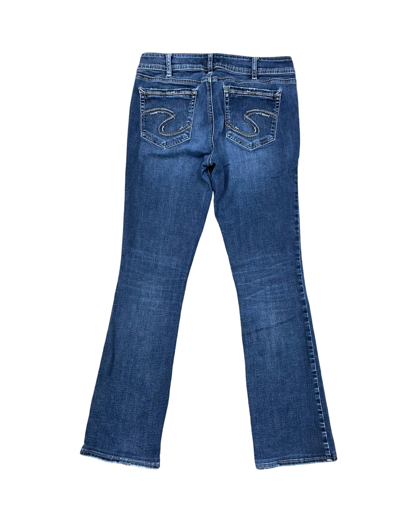 Jeans Boot Cut By Silver In Blue Denim, Size:10L