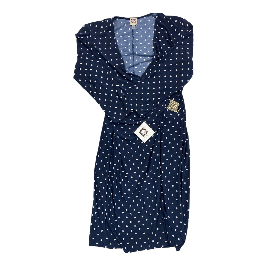 Dress Party Midi By Anne Klein In Blue & White, Size:12