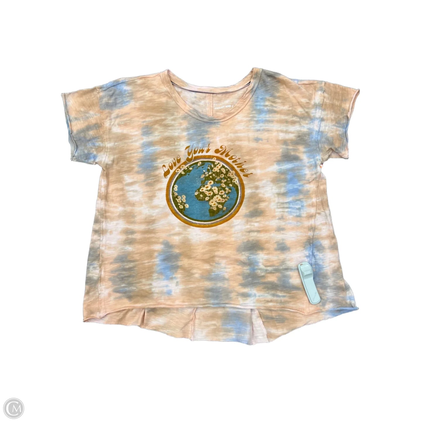 Top Short Sleeve By Anthropologie In Tie Dye Print, Size: S
