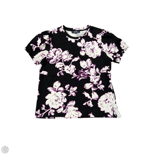 Top Short Sleeve By Rachel Roy In Floral Print, Size: L