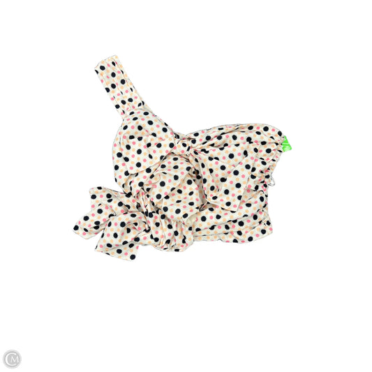 Top Sleeveless By Maeve In Cream & Pink, Size: 8