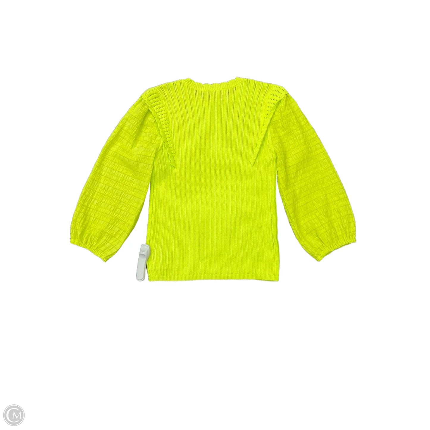 Top Long Sleeve By Current Air In Chartreuse, Size: S