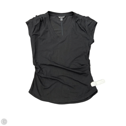 Athletic Top Short Sleeve By Athleta In Black, Size: S
